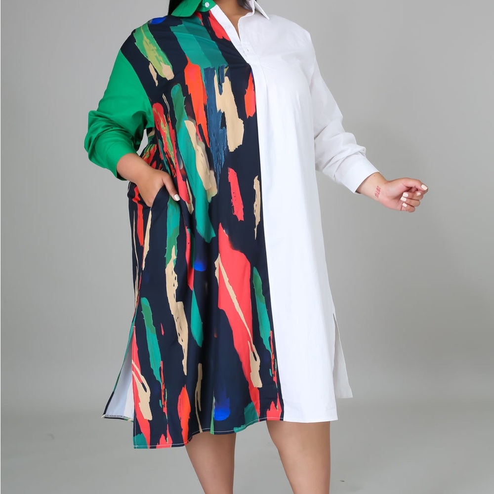 Colorful Abstract Women's Dress